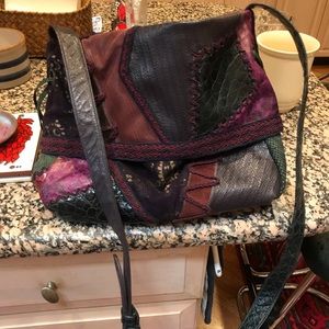 Leather Patched Colorful Sharif Bag